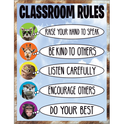 Go Wild Animals Classroom Rules Chart