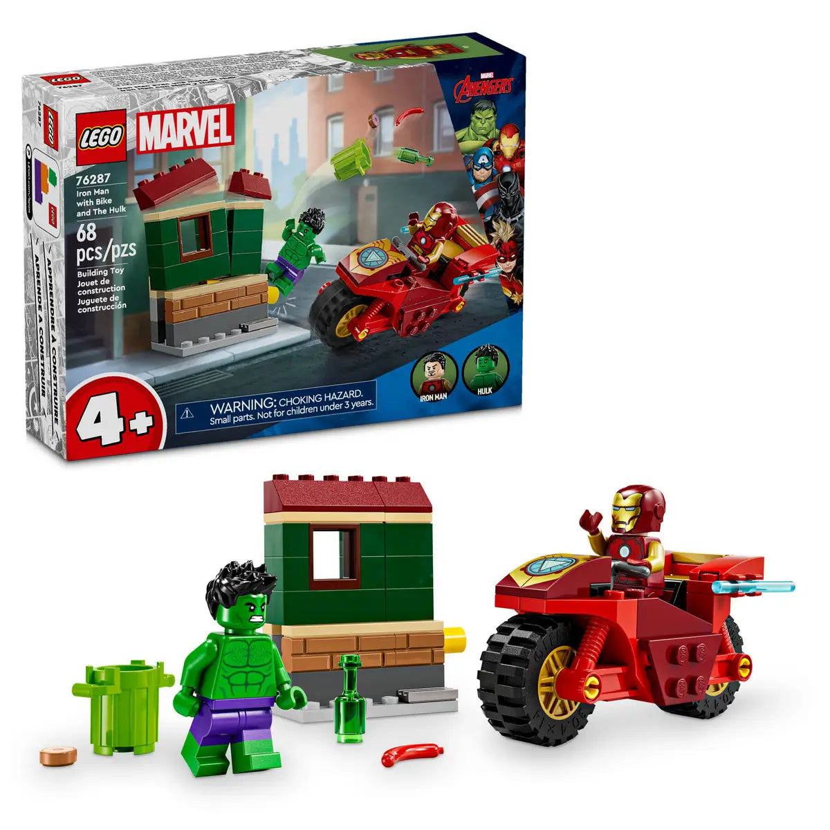 Iron Man with Bike and The Hulk 76287