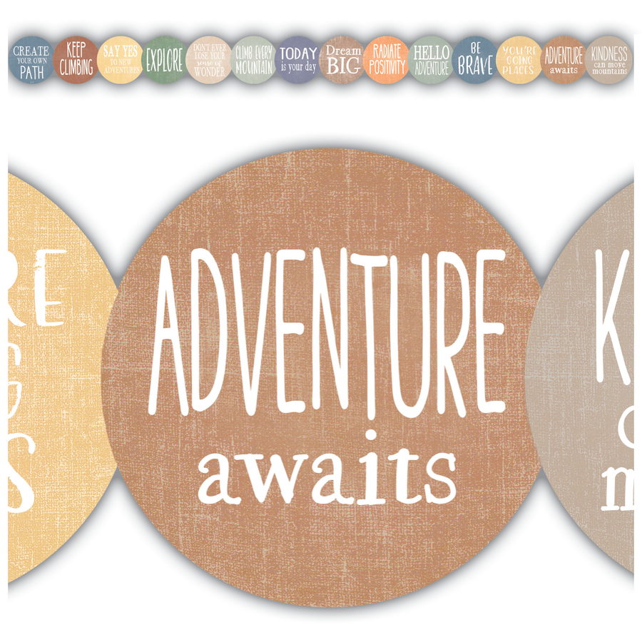 Moving Mountains Positive Sayings Die-Cut Border Trim