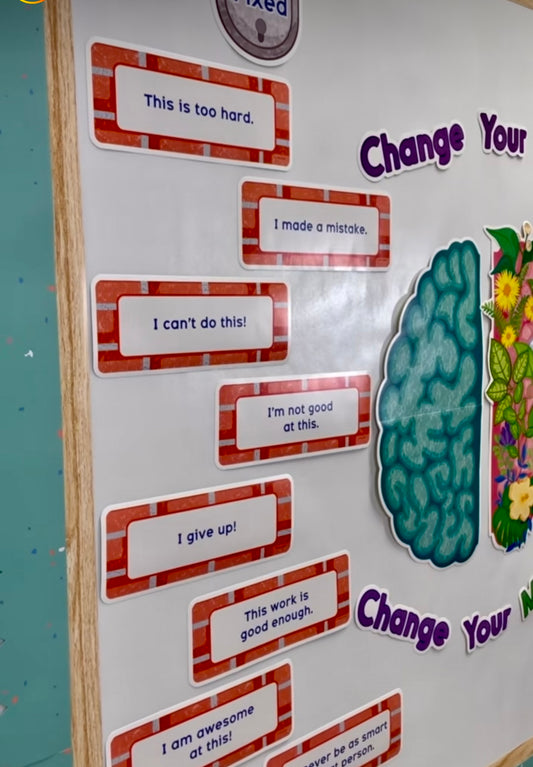 Bloom with a Growth Mindset Bulletin Board Set